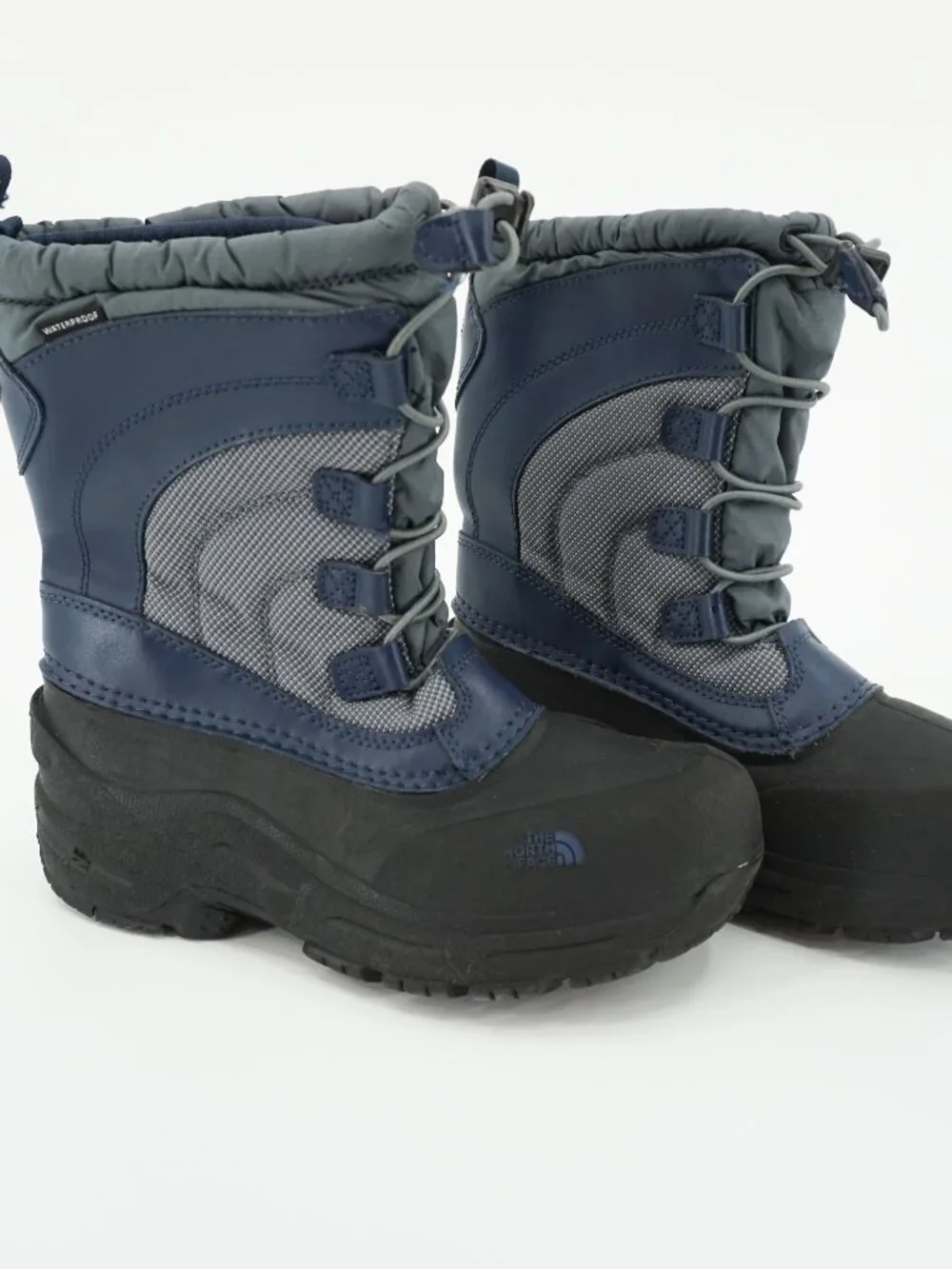 Share North Face Waterproof Snow Boots Boys Size 4 - Garcons Thermafelt Blue